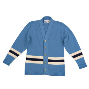 Vintage AMF Tennessee American Sweater Mens 36 Blue Striped Cheerleader 70s 80s